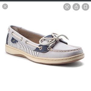 Sperry Top Sider Seersucker Boat Shoe 10